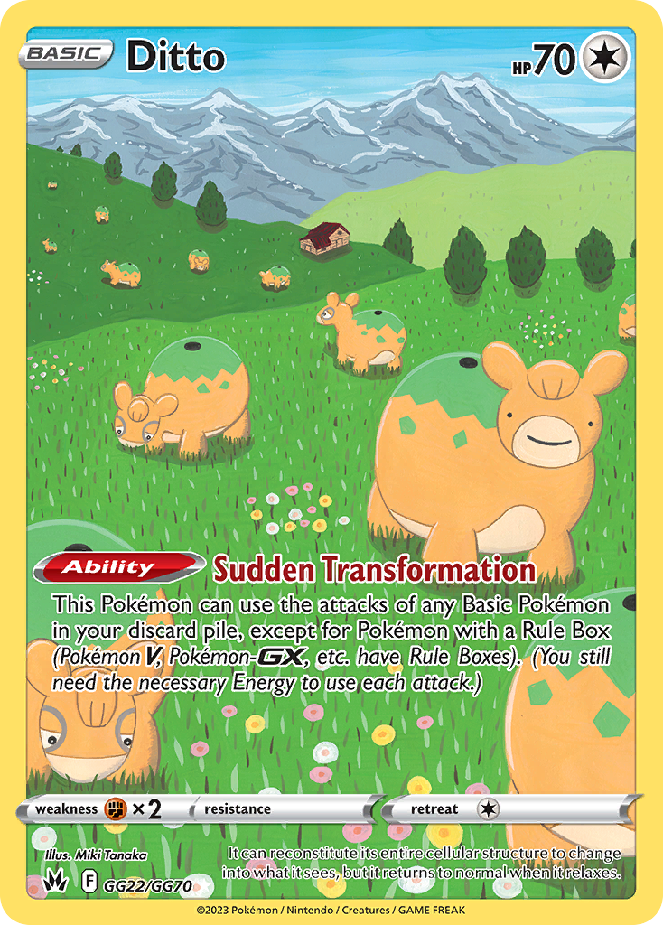 GG22/70 [CRZ] Ditto - Trainer Gallery Rare Holo