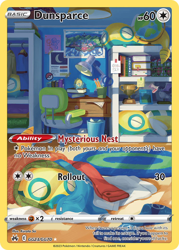 GG23/70 [CRZ] Dunsparce - Trainer Gallery Rare Holo