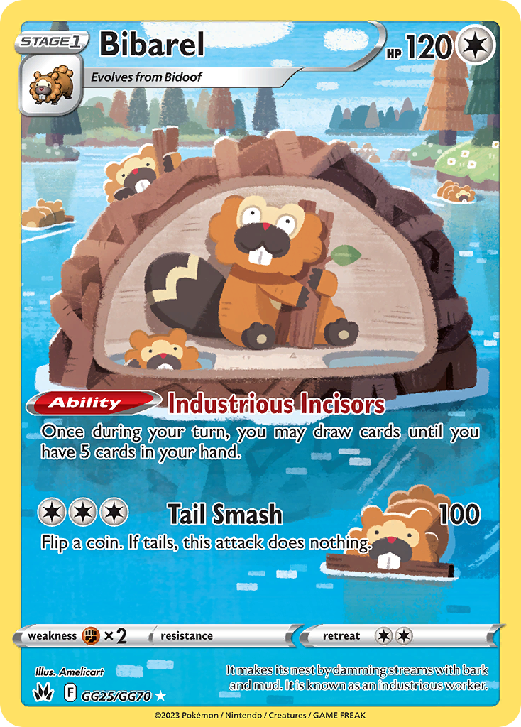 GG25/70 [CRZ] Bibarel - Trainer Gallery Rare Holo