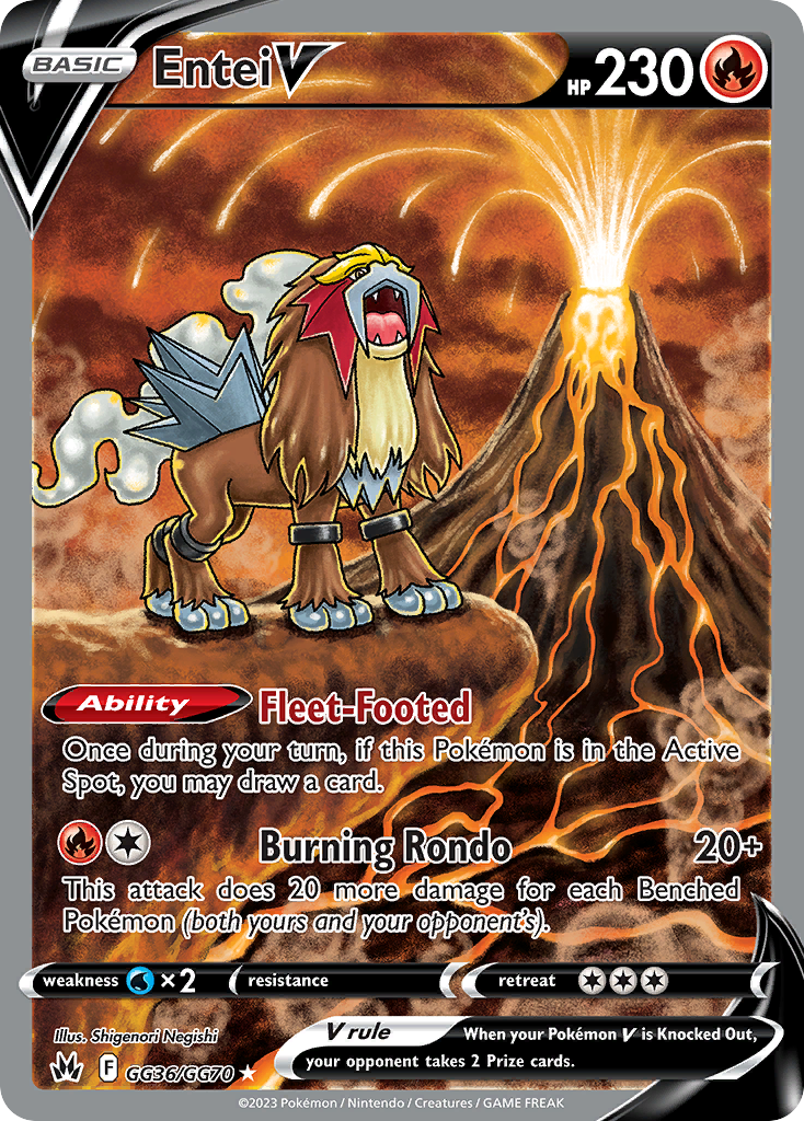 GG36/70 [CRZ] Entei V - Rare Holo V