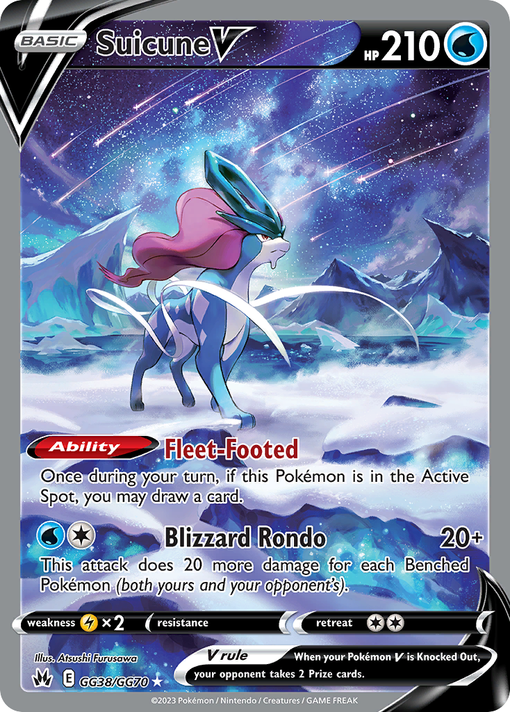 GG38/70 [CRZ] Suicune V - Rare Holo V