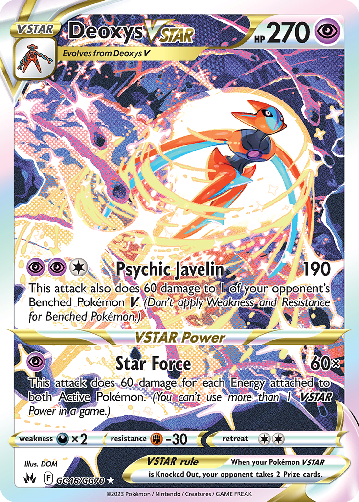 GG46/70 [CRZ] Deoxys VSTAR - Rare Holo VSTAR