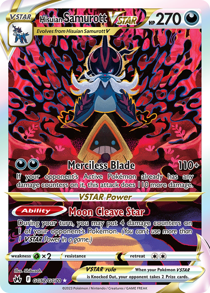 GG52/70 [CRZ] Hisuian Samurott VSTAR - Rare Holo VSTAR