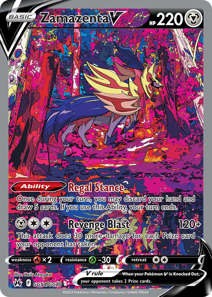 GG54/70 [CRZ] Zamazenta V - Rare Holo V