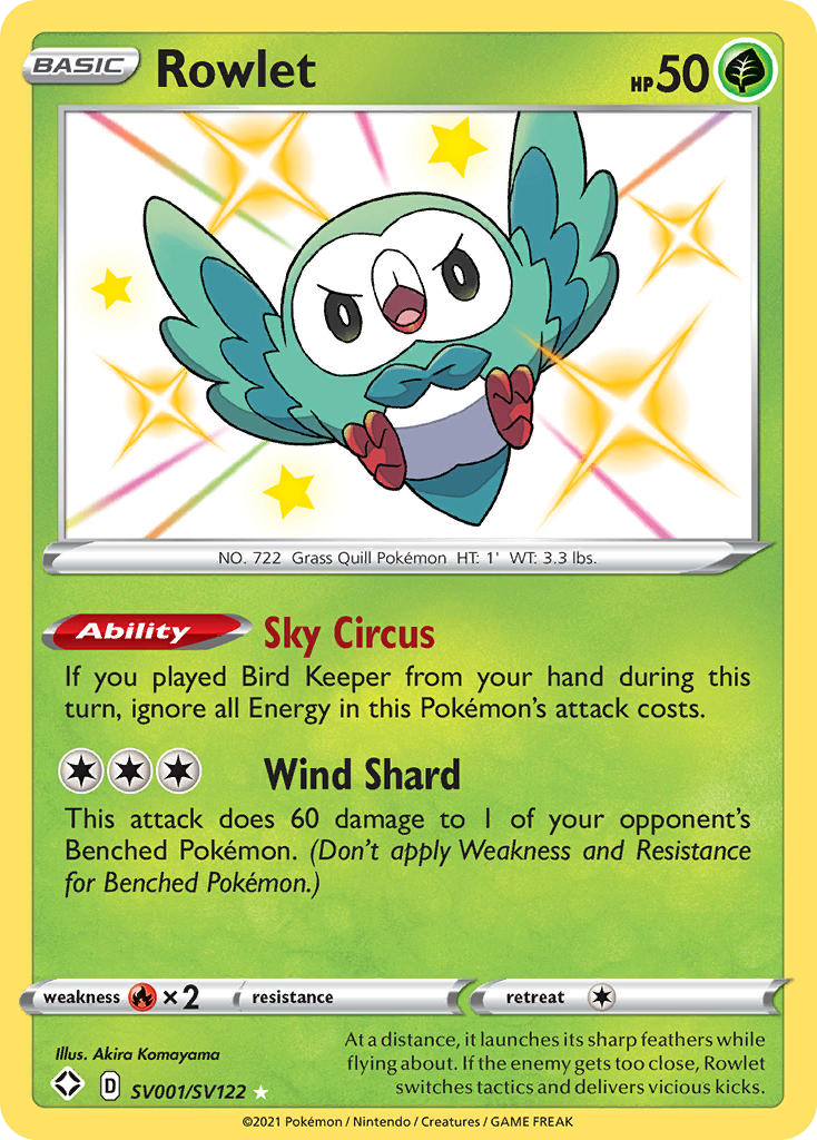 SV001/122 [SHF] Rowlet - Rare Shiny