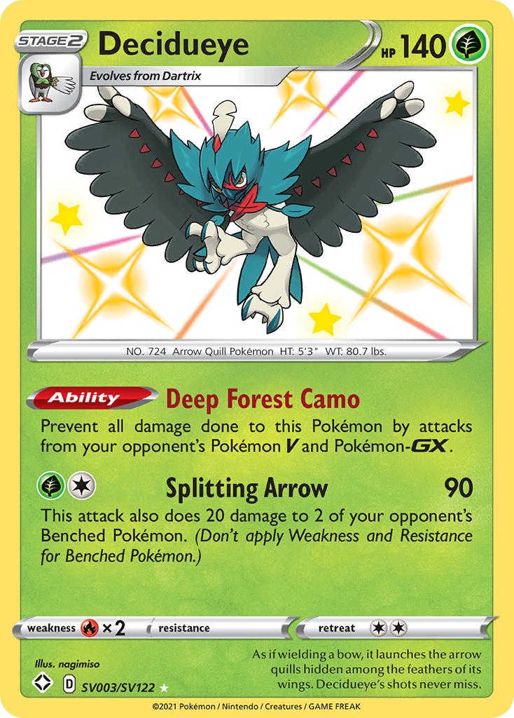 SV003/122 [SHF] Decidueye - Rare Shiny