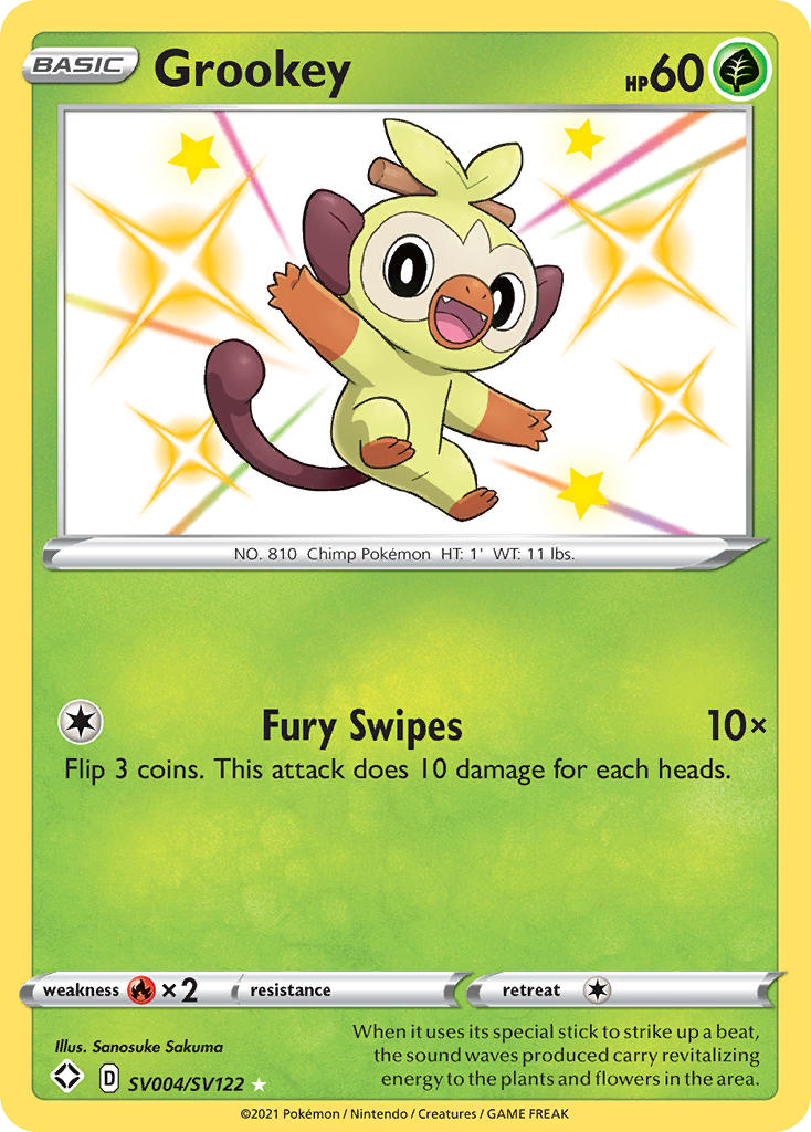 SV004/122 [SHF] Grookey - Rare Shiny