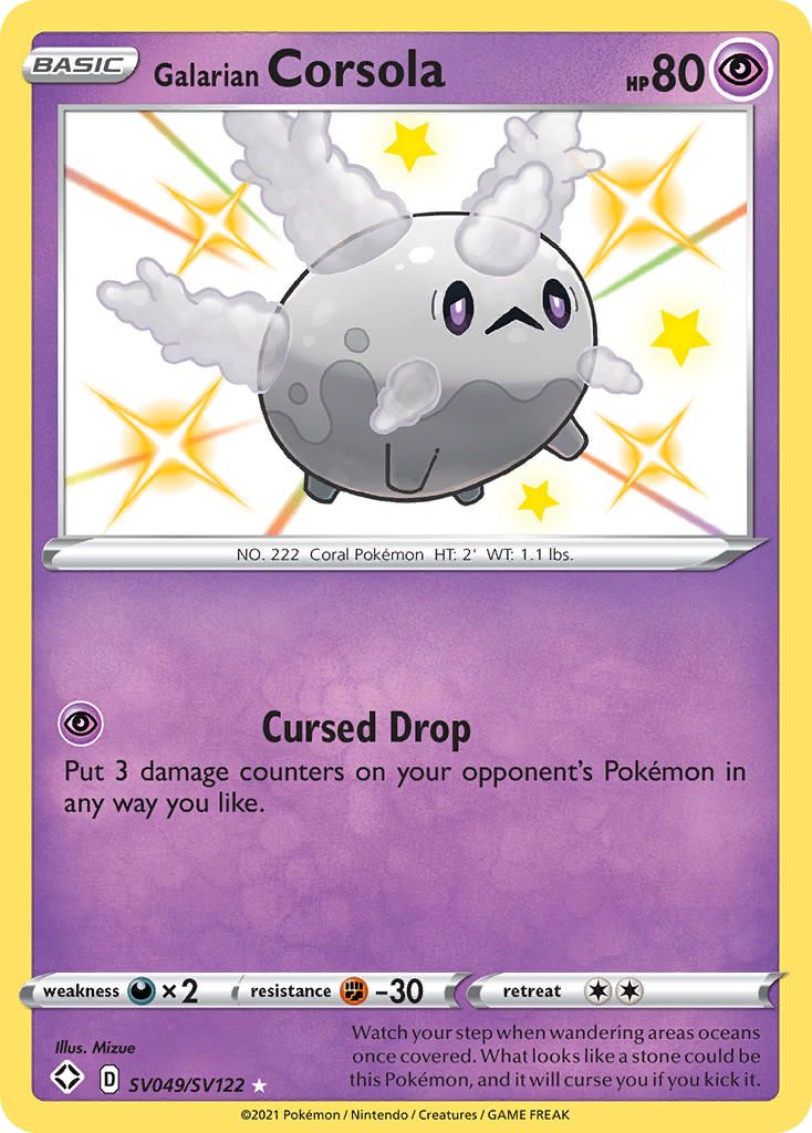 SV049/122 [SHF] Galarian Corsola - Rare Shiny