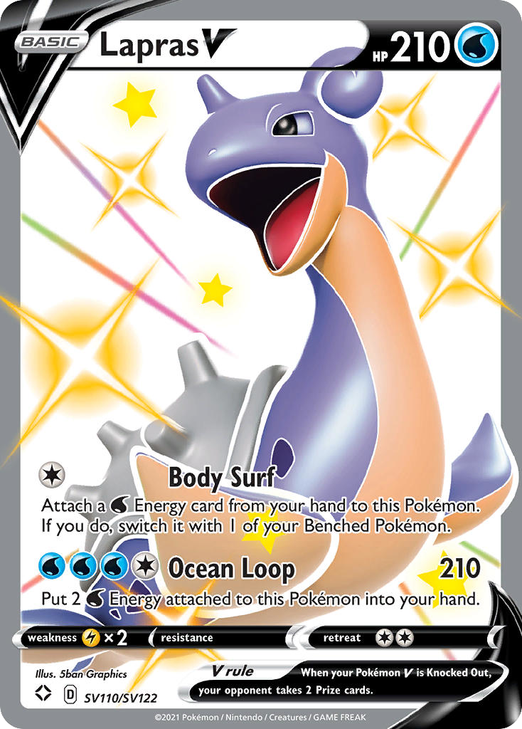 SV110/122 [SHF] Lapras V - Rare Holo V
