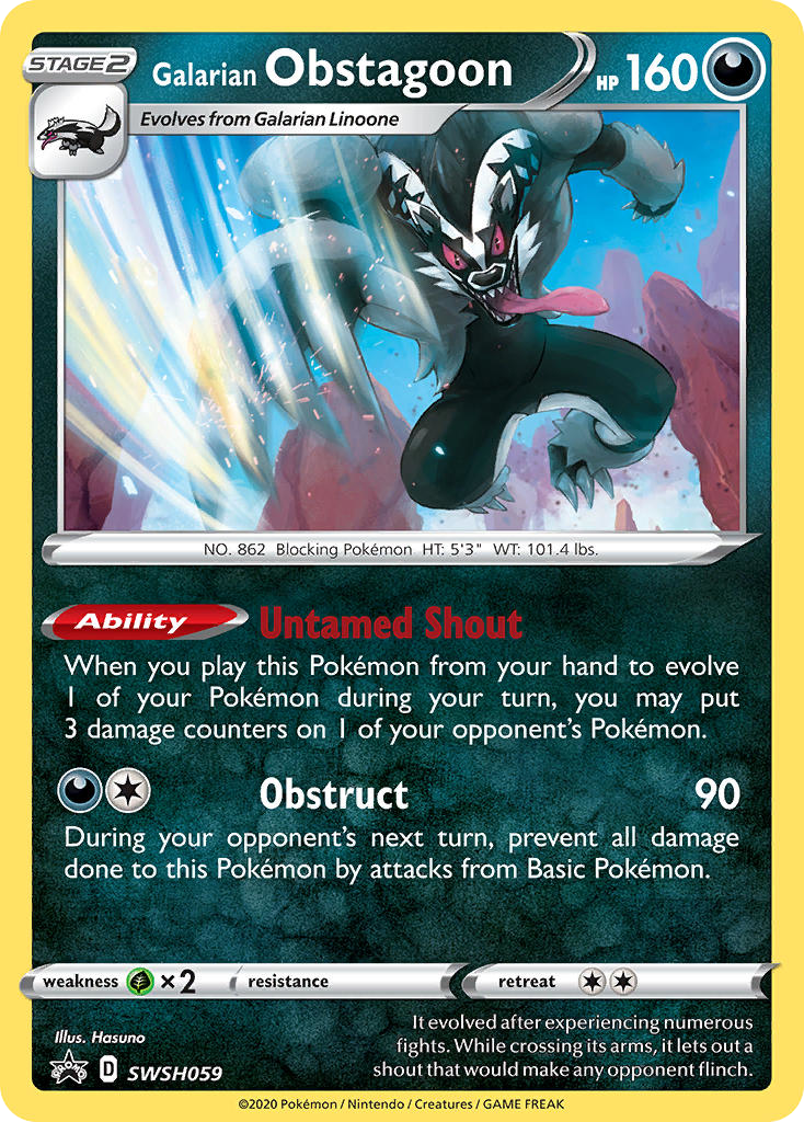 SWSH059/307 [PR-SW] Galarian Obstagoon - Promo