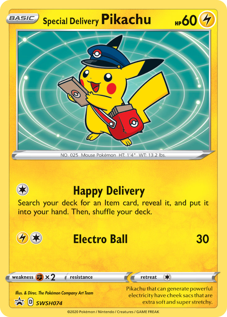 SWSH074/307 [PR-SW] Special Delivery Pikachu - Promo