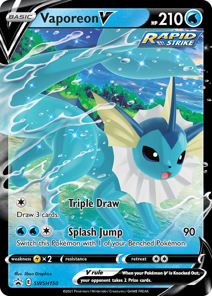 SWSH150/307 [PR-SW] Vaporeon V - Promo