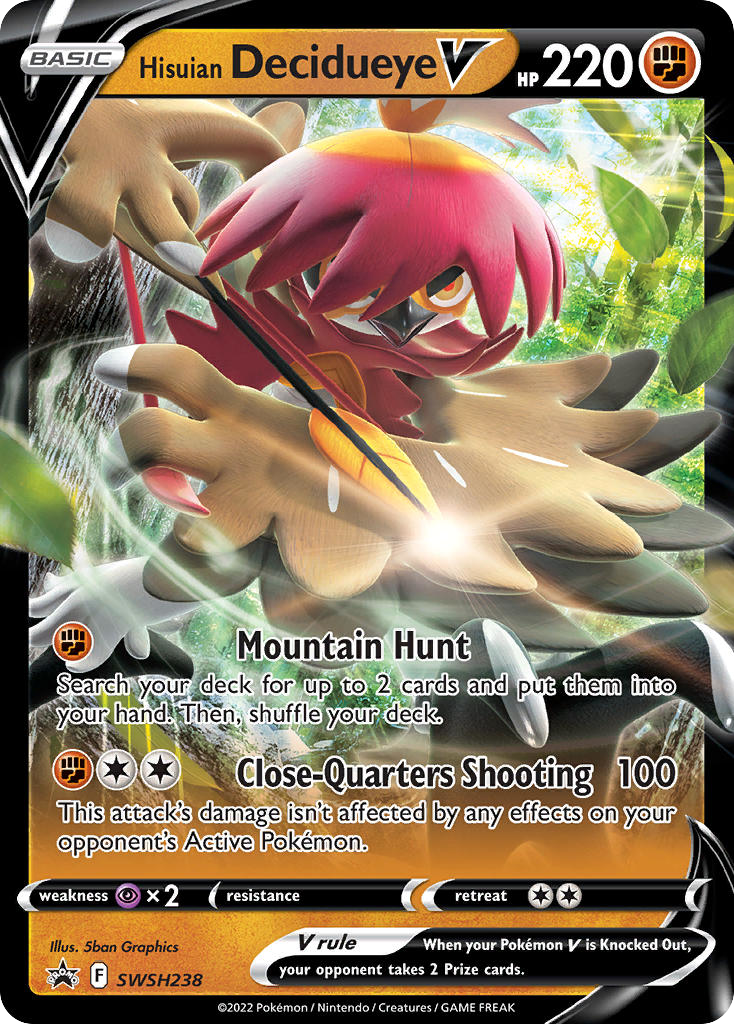 SWSH238/307 [PR-SW] Hisuian Decidueye V - Promo