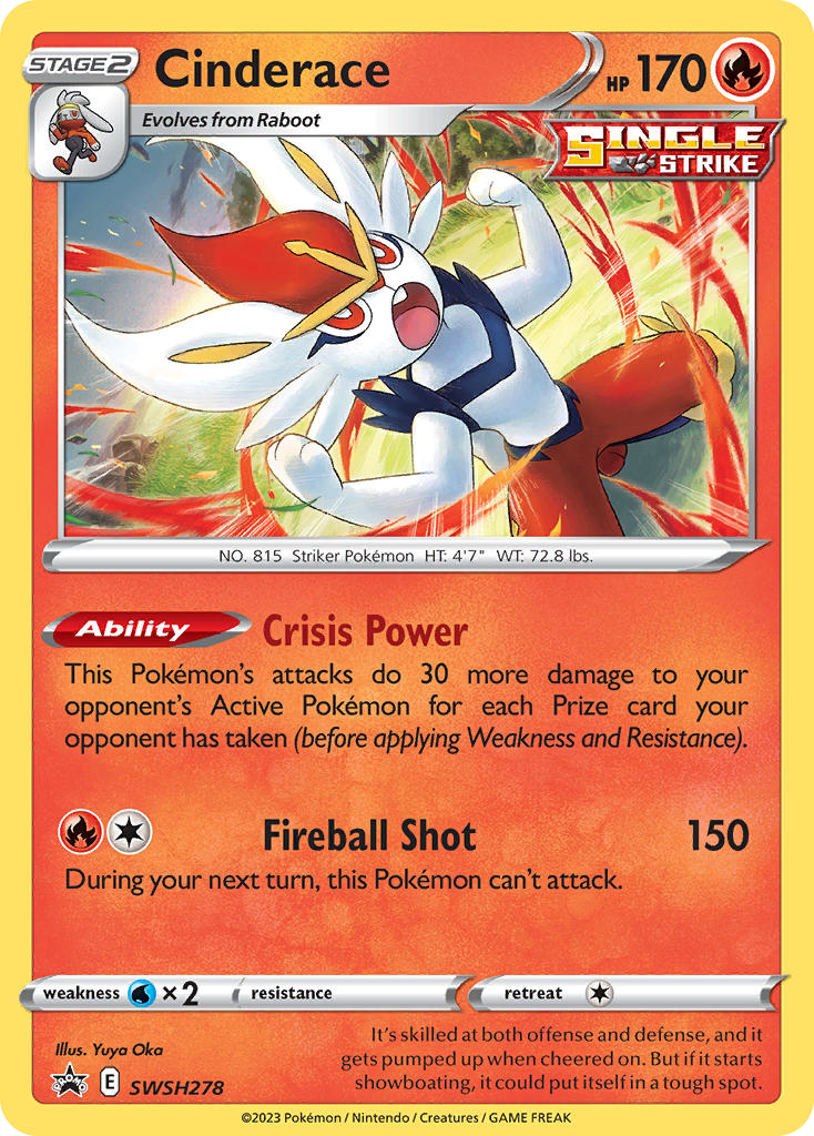 SWSH278/307 [PR-SW] Cinderace - Promo