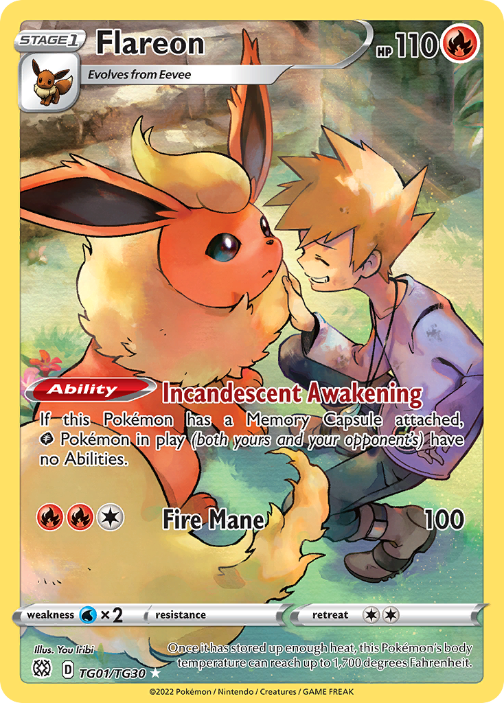 TG01/30 [BRS] Flareon - Trainer Gallery Rare Holo