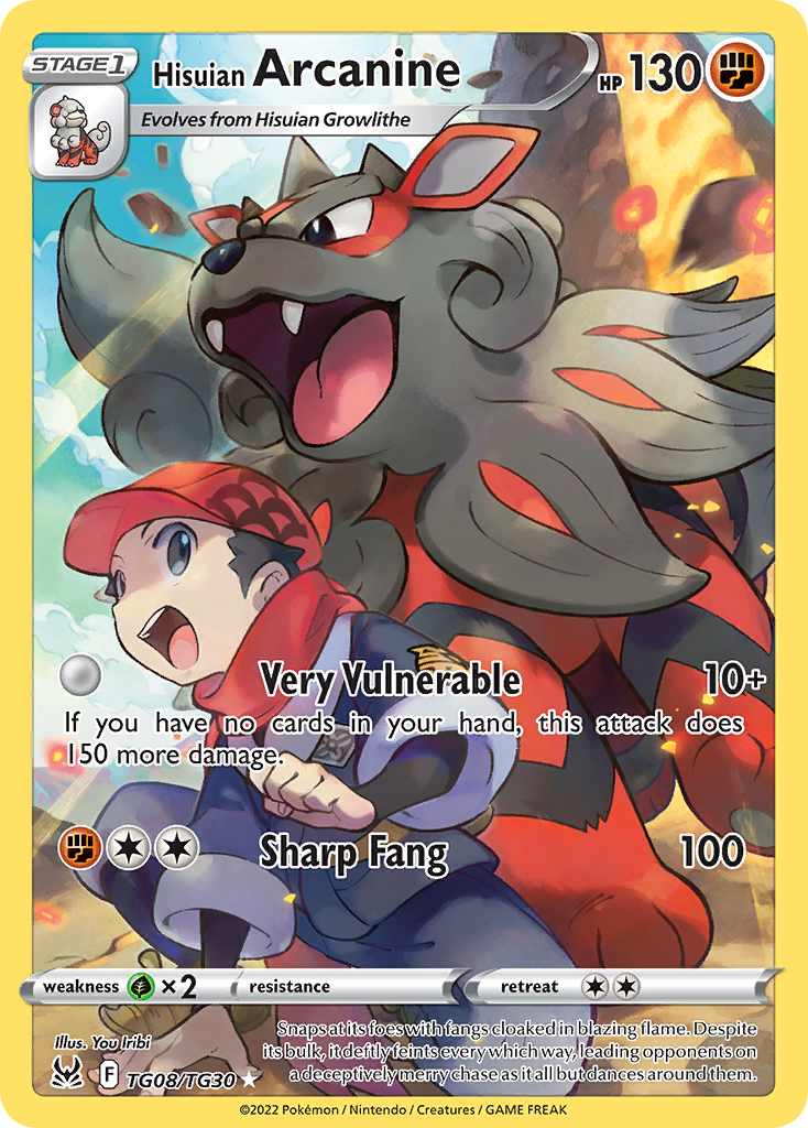 TG08/30 [LOR] Hisuian Arcanine - Trainer Gallery Rare Holo