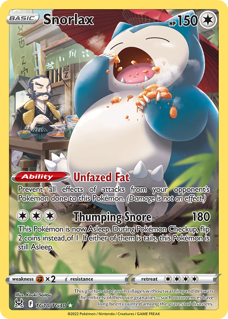 TG10/30 [LOR] Snorlax - Trainer Gallery Rare Holo