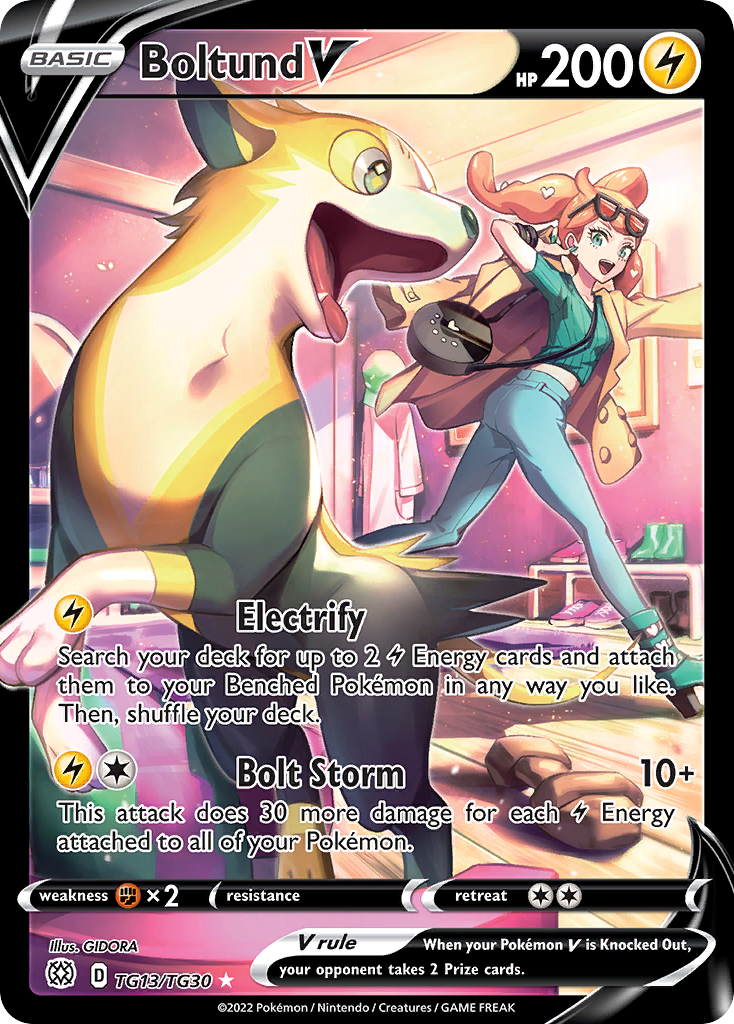 TG13/30 [BRS] Boltund V - Rare Holo V