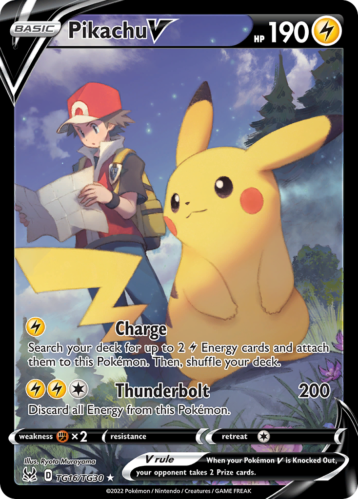 TG16/30 [LOR] Pikachu V - Rare Holo V