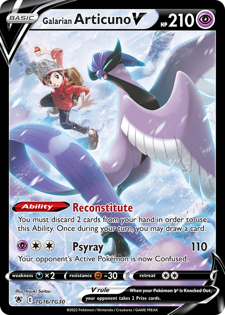 TG16/30 [ASR] Galarian Articuno V - Rare Holo V