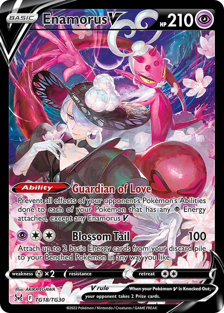 TG18/30 [LOR] Enamorus V - Rare Holo V