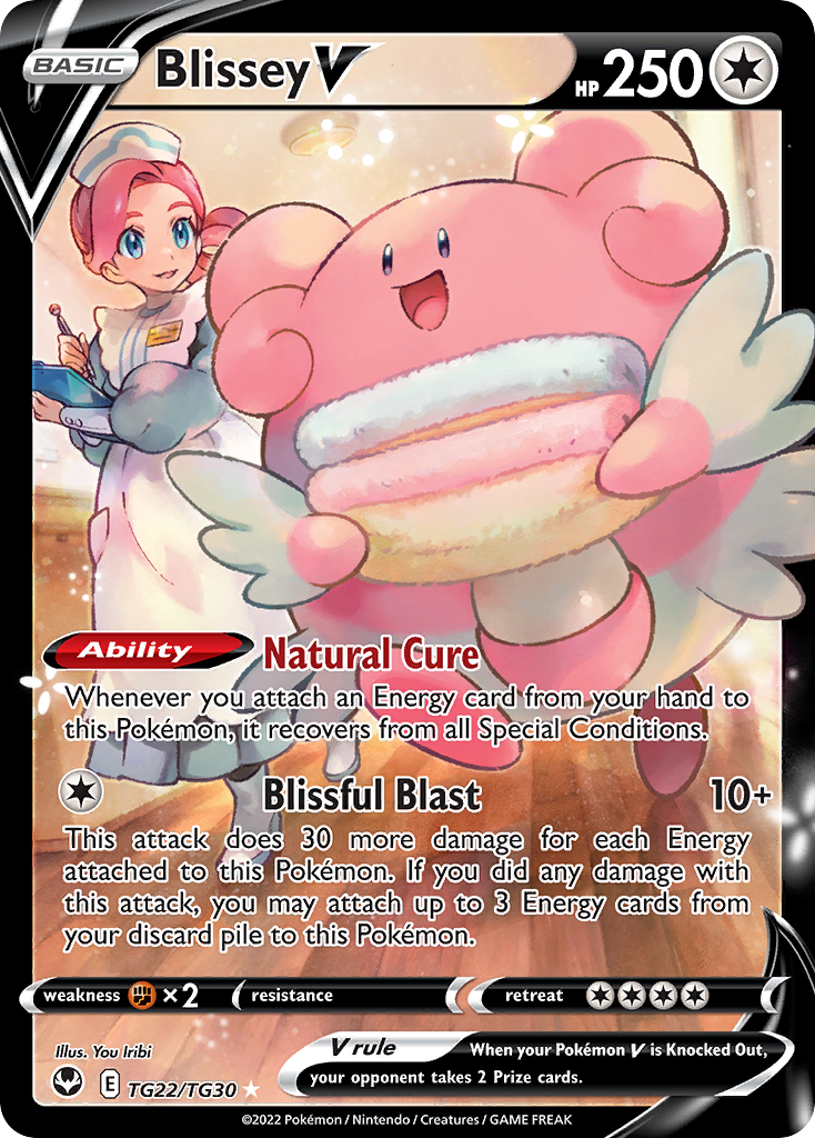 TG22/30 [SIT] Blissey V - Rare Holo V