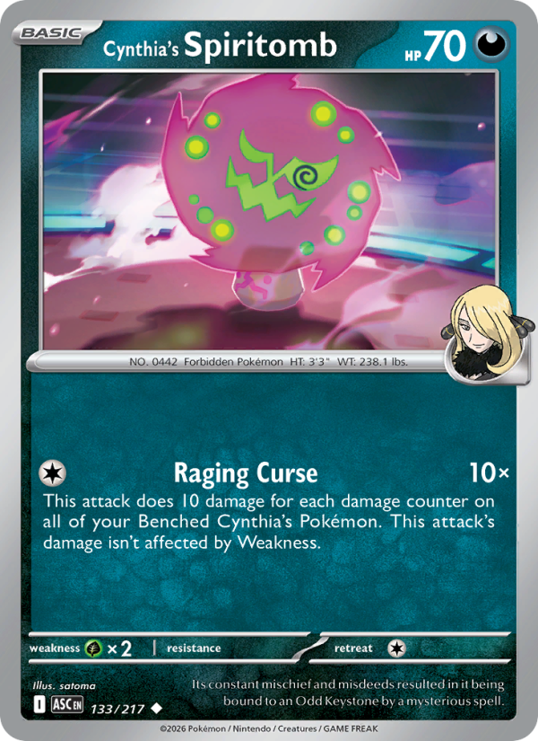 133 [ASC] Cynthia's Spiritomb (Reverse Holo - Poké Ball) - Uncommon