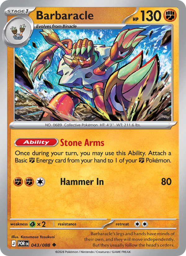 043 [POR] Barbaracle (Reverse Holo) - Uncommon