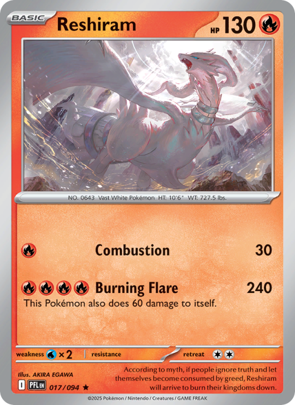 017 [PFL] Reshiram (Reverse Holo) - Rare
