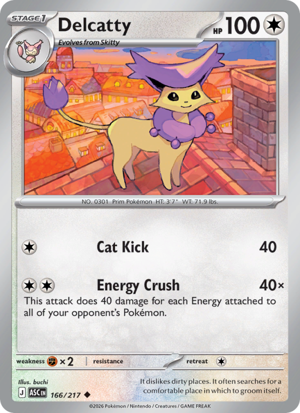 166 [ASC] Delcatty (Reverse Holo - Energy) - Uncommon
