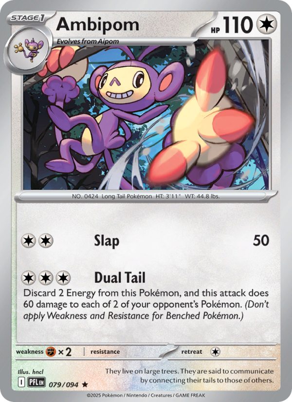 079 [PFL] Ambipom (Reverse Holo) - Rare