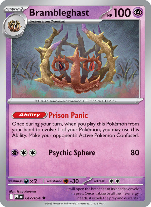 047 [PFL] Brambleghast (Reverse Holo) - Uncommon