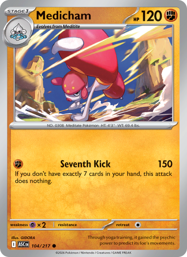 104 [ASC] Medicham (Reverse Holo - Energy) - Common