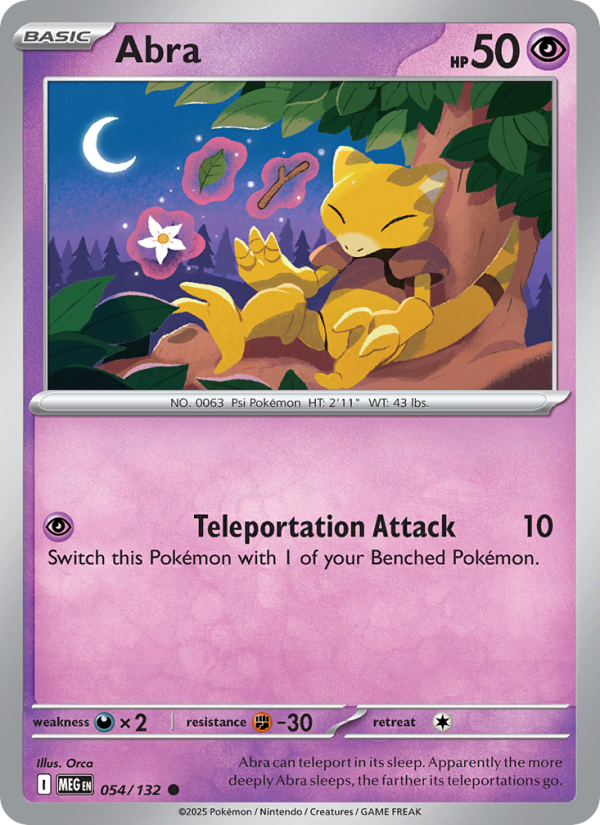 054 [MEG] Abra (Reverse Holo) - Common