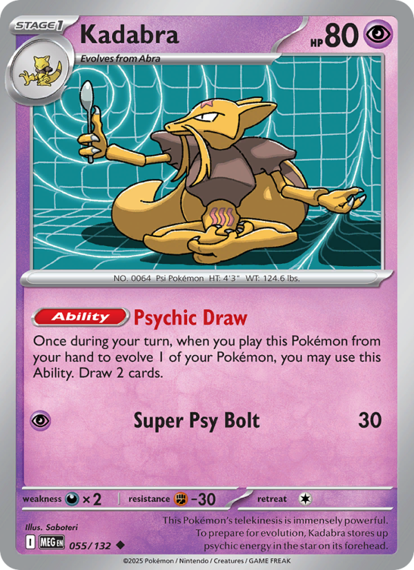 055 [MEG] Kadabra (Reverse Holo) - Uncommon