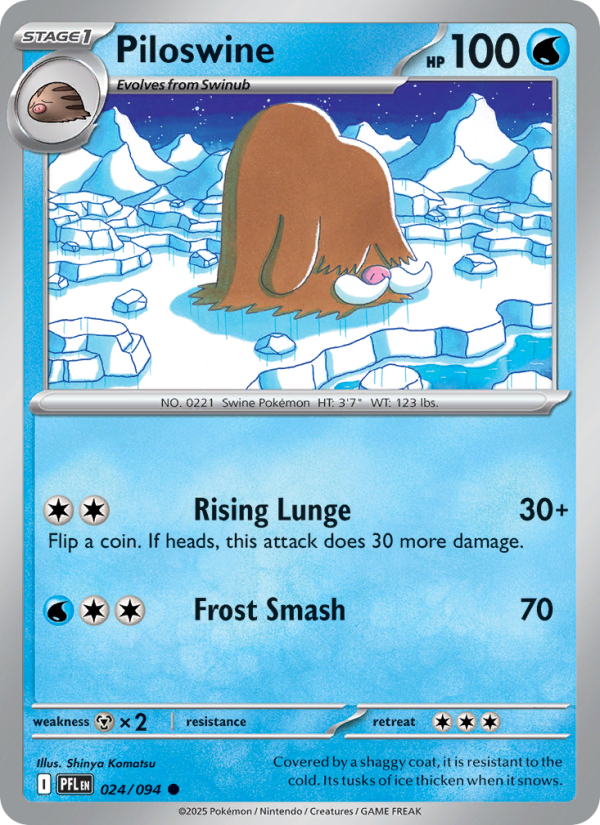 024 [PFL] Piloswine (Reverse Holo) - Common