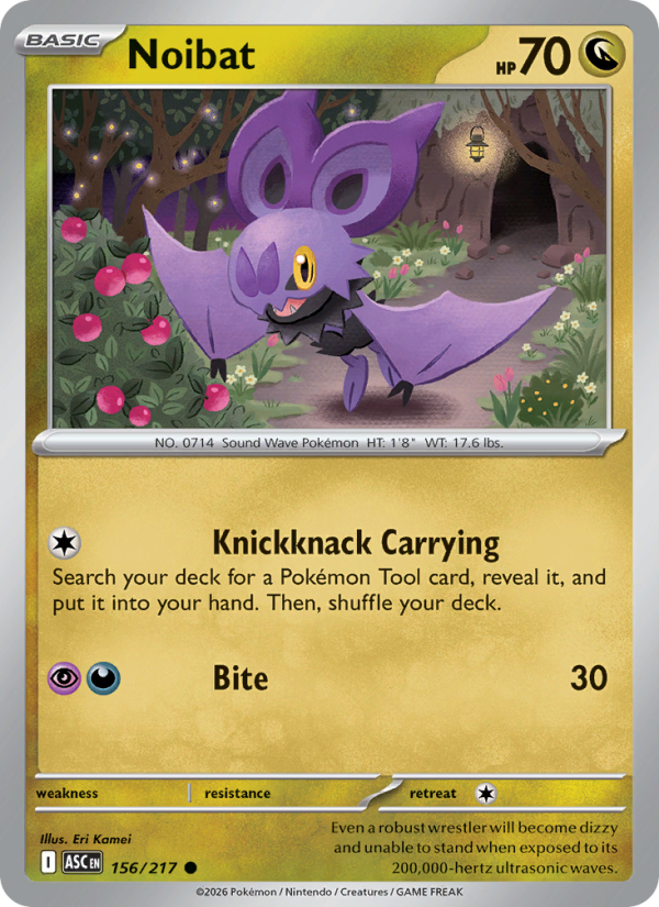 156 [ASC] Noibat (Reverse Holo - Energy) - Common