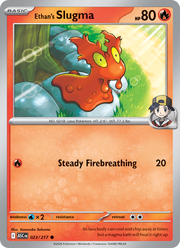 023 [ASC] Ethan's Slugma (Reverse Holo - Poké Ball) - Common