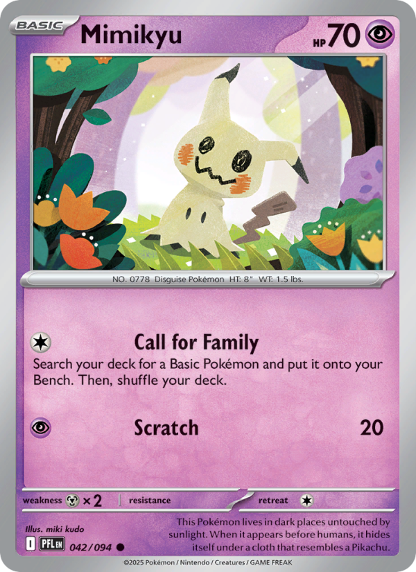 042 [PFL] Mimikyu (Reverse Holo) - Common