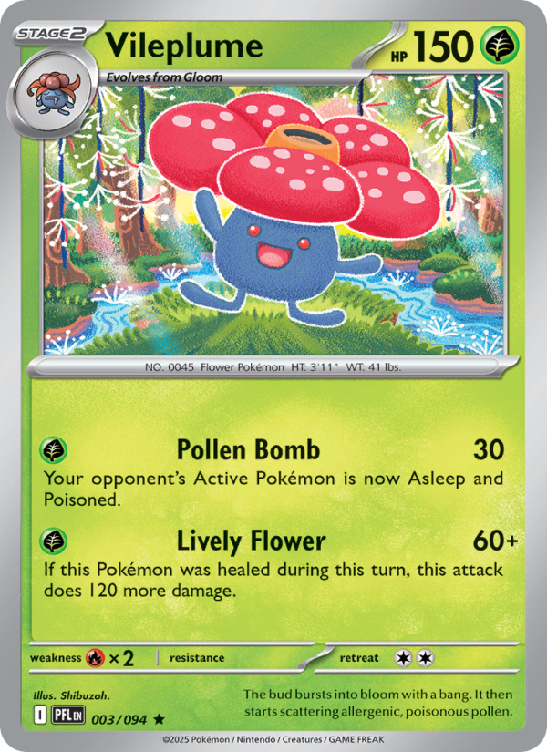 003 [PFL] Vileplume (Reverse Holo) - Rare