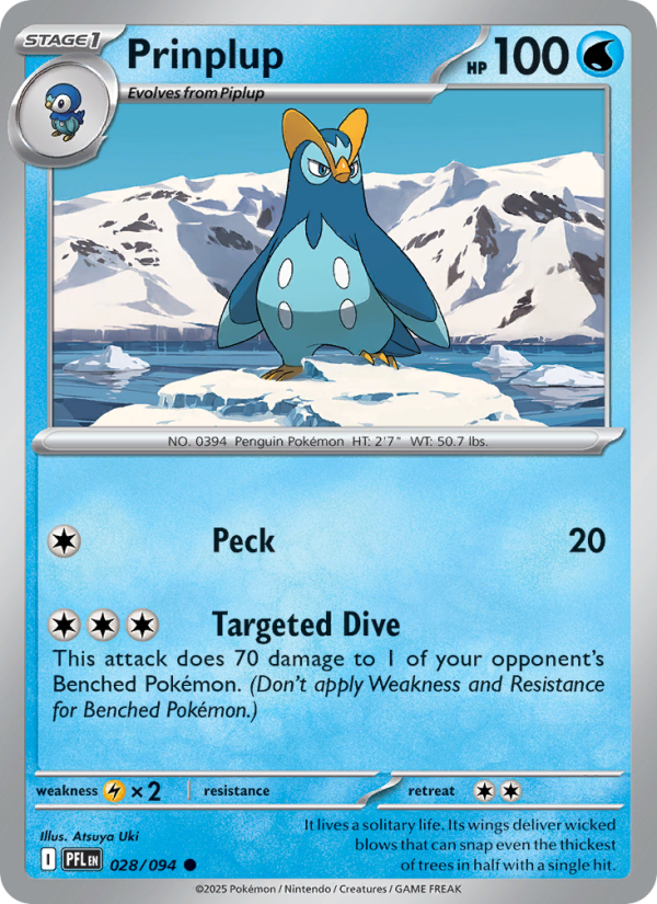 028 [PFL] Prinplup (Reverse Holo) - Common