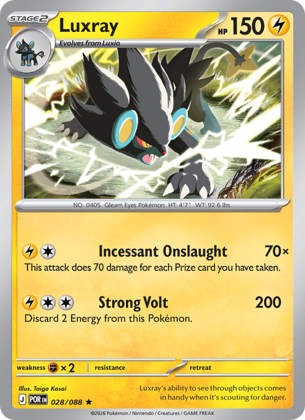 028 [POR] Luxray (Reverse Holo) - Rare