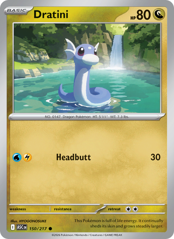 150 [ASC] Dratini (Reverse Holo - Love Ball) - Common