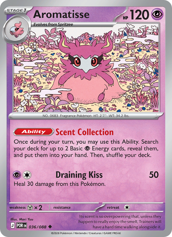 036 [POR] Aromatisse (Reverse Holo) - Uncommon