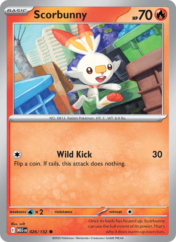 026 [MEG] Scorbunny (Reverse Holo) - Common