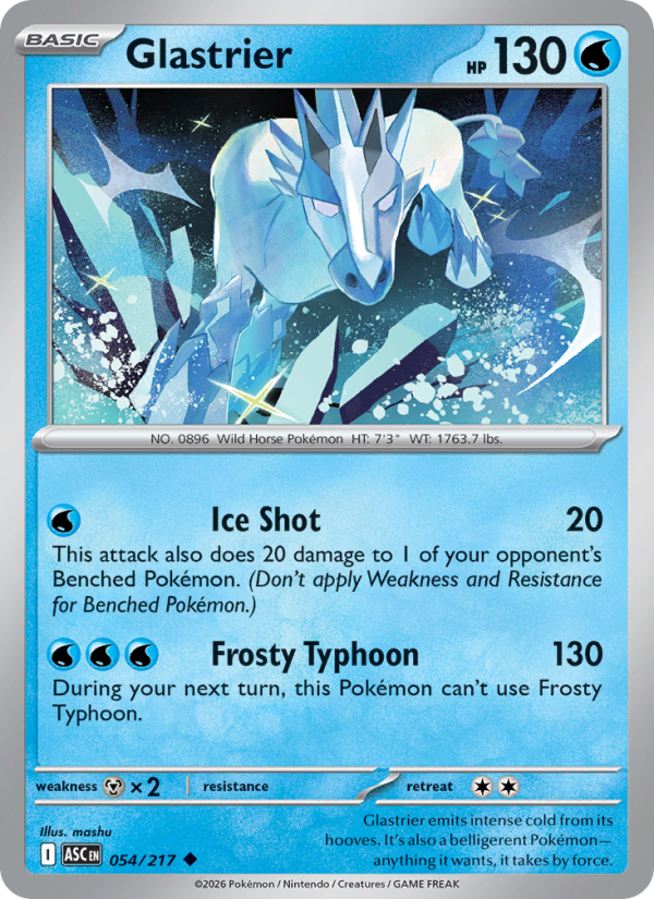 054 [ASC] Glastrier (Reverse Holo - Friend Ball) - Uncommon