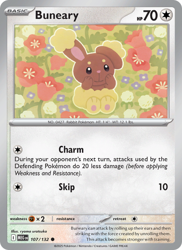 107 [MEG] Buneary (Reverse Holo) - Common