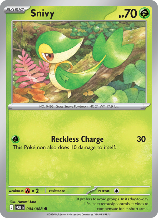 004 [POR] Snivy (Reverse Holo) - Common