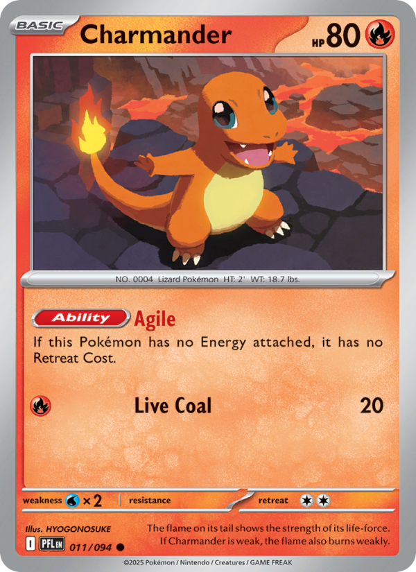 011 [PFL] Charmander (Reverse Holo) - Common