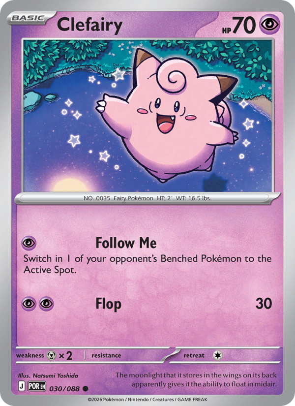 030 [POR] Clefairy (Reverse Holo) - Common